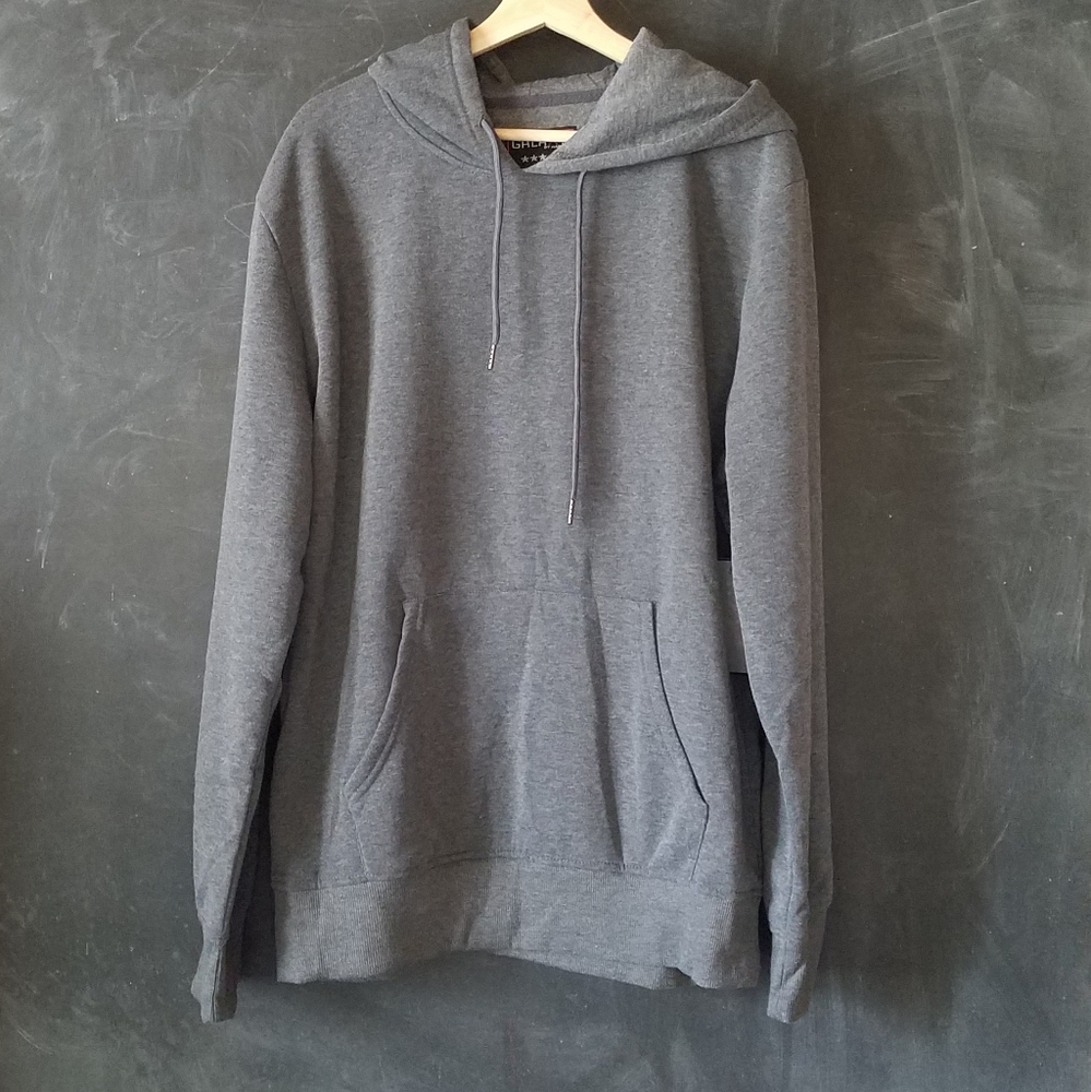 NWT Men's Galaxy Gray Sweatshirt Hoodie Drawstring  Sz XL